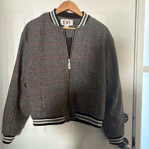 EV1 Women's Black and Gray Bomber Jacket